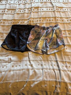 Girls All in Motion Athletic Shorts - Black and Multicolor